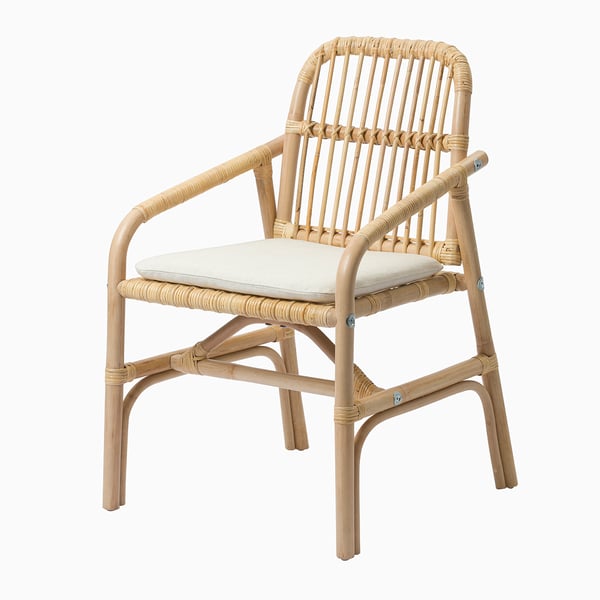 GRYTTOM cushion, Gransel natural, 46x42 cm
