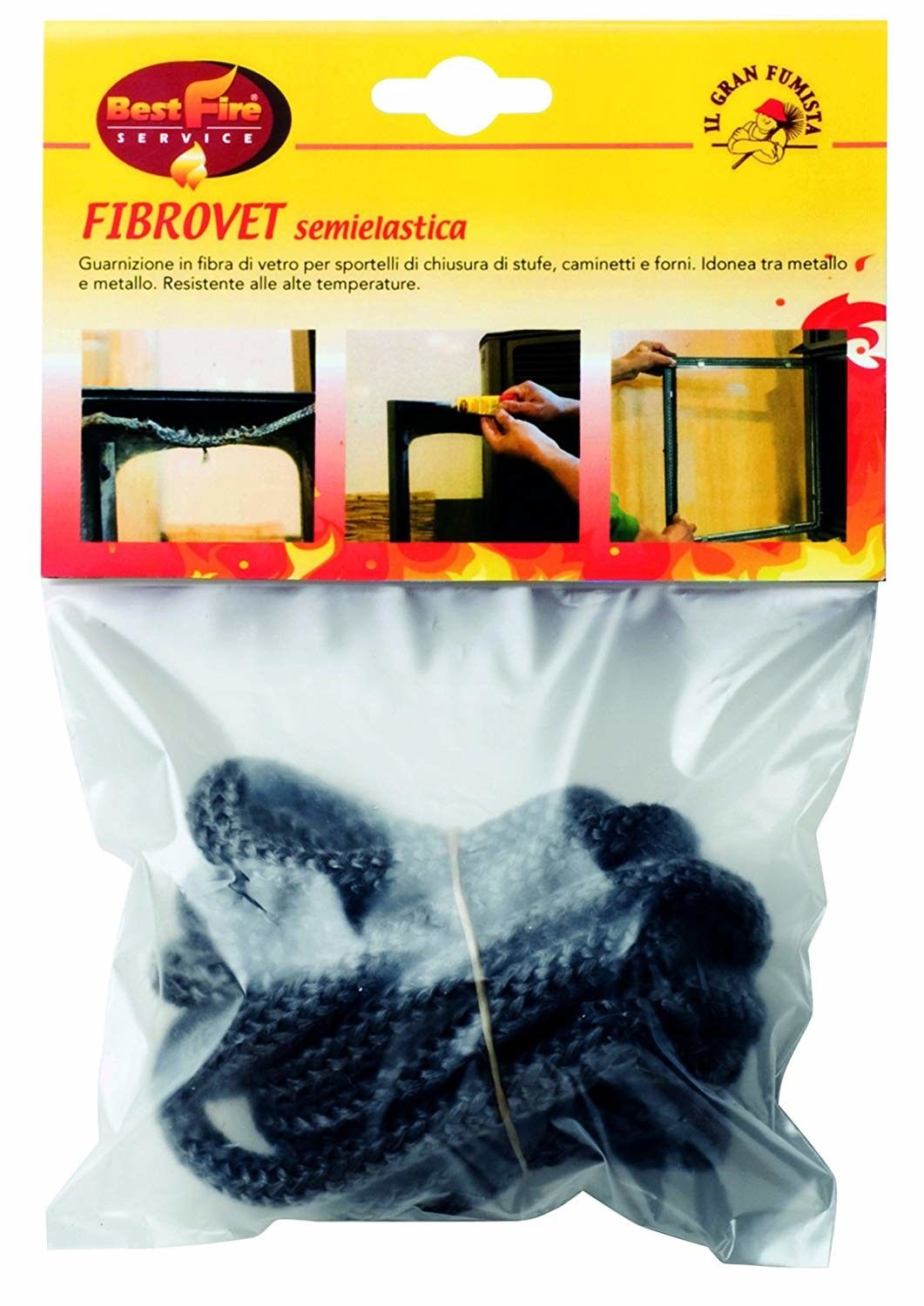 Fibrocer semi-elastic sealing rope, 2.5 m, type D