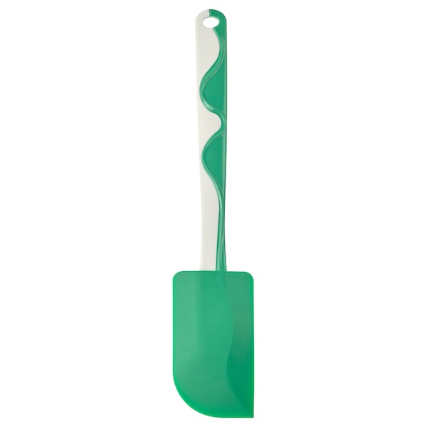 GUBBRÖRA - Rubber spatula, green/white