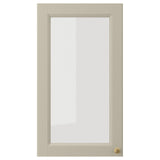 GULDDRAGARE glass door, beige/clear glass, 38x67 cm