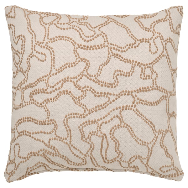 GULDFLY - GULDFLY Cushion cover, off-white/yellow-beige, 50x50 cm