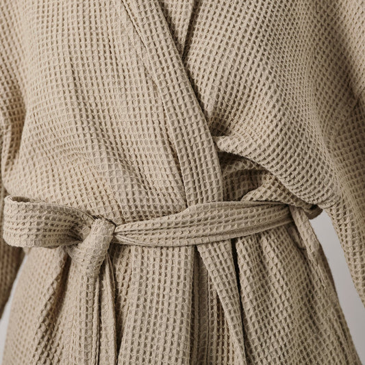 GULDLÖNN bath robe, beige, S/M
