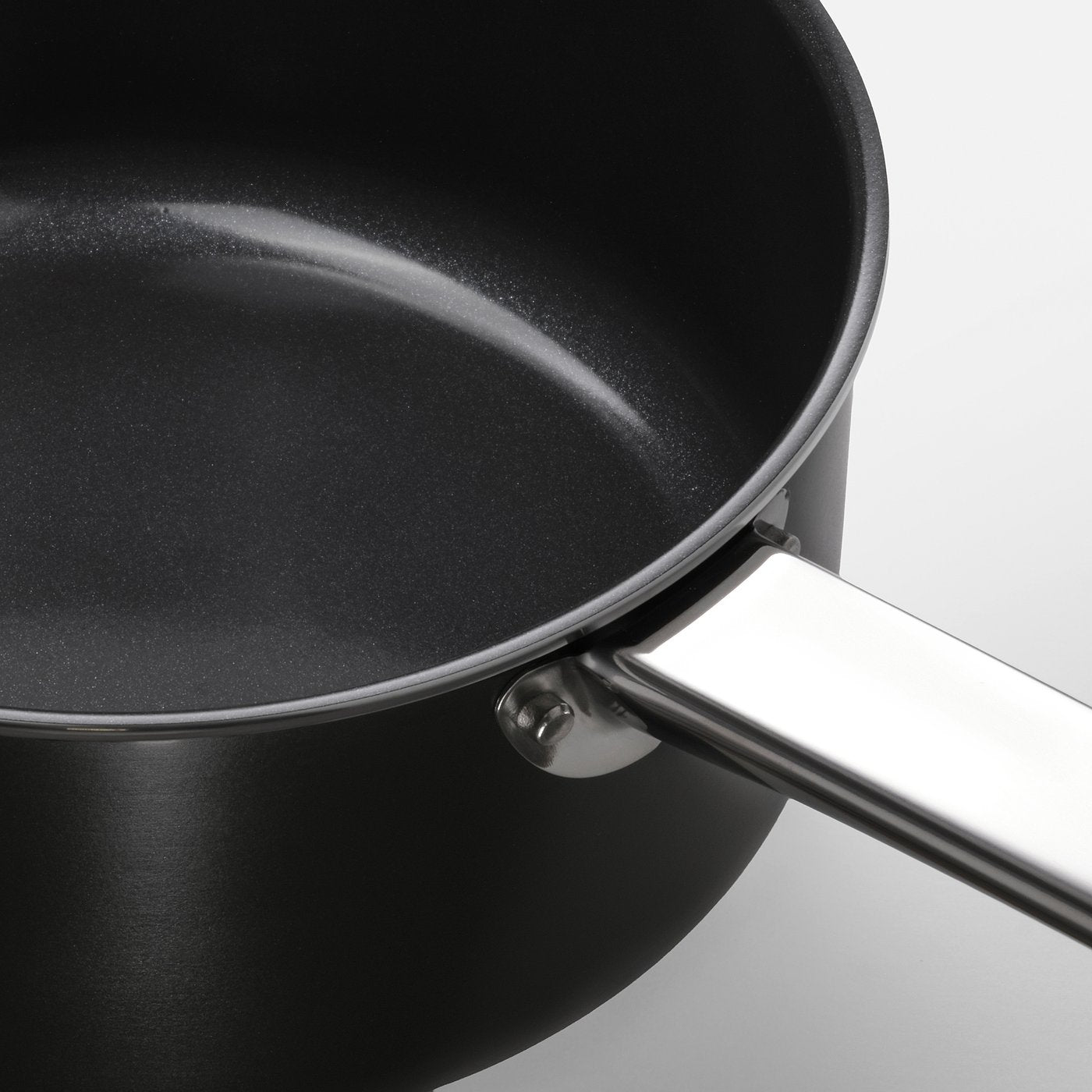GULDÖRING saucepan with lid, non-stick coating stainless steel/black-grey, 2 l