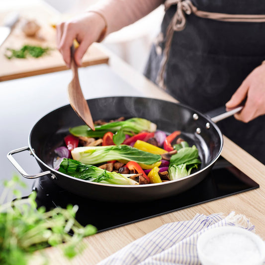 GULDÖRING frying pan, non-stick coating stainless steel/black-grey, 32 cm