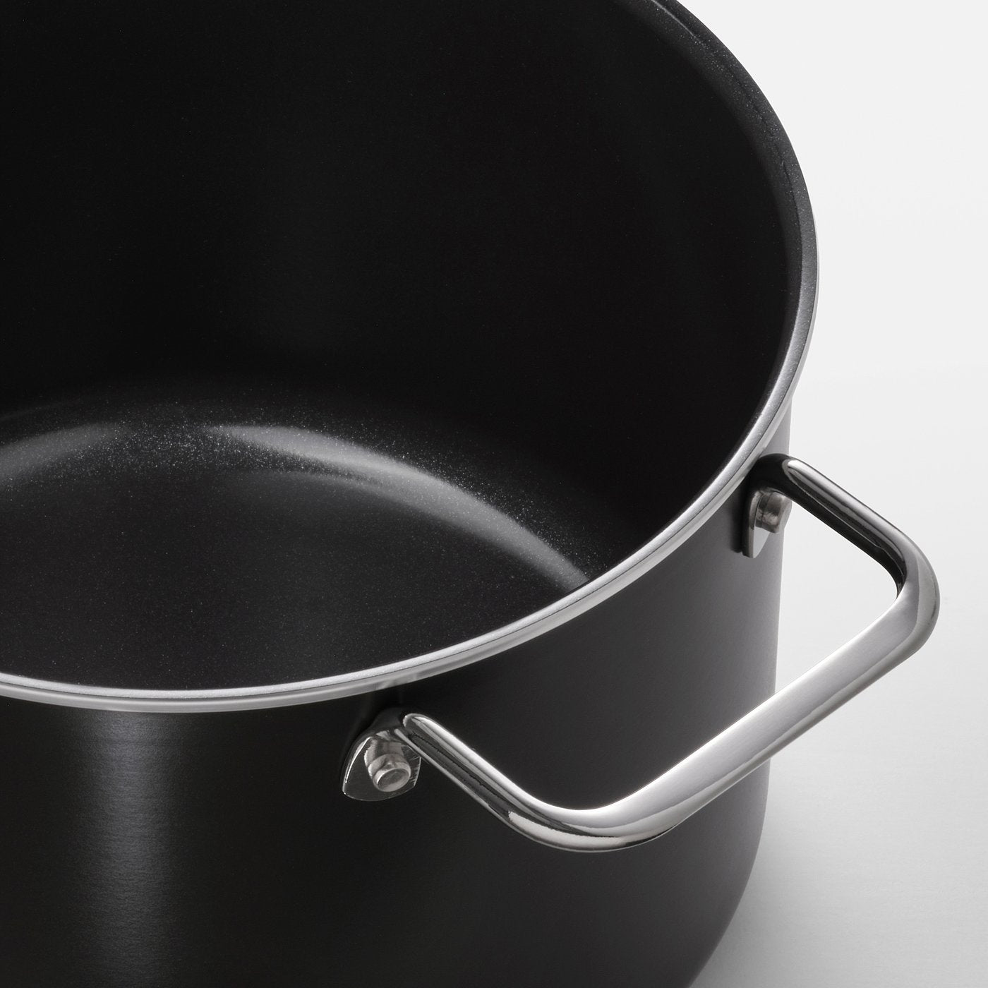 GULDÖRING pot with lid, non-stick coating stainless steel/black-grey, 3 l
