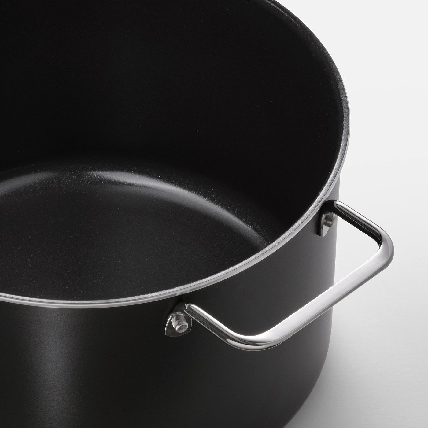 GULDÖRING pot with lid, non-stick coating stainless steel/black-grey, 5 l