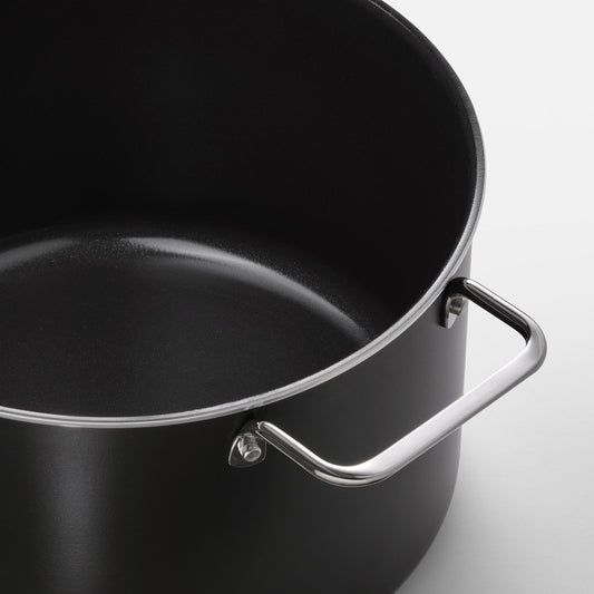 GULDÖRING pot with lid, non-stick coating stainless steel/black-grey, 5 l