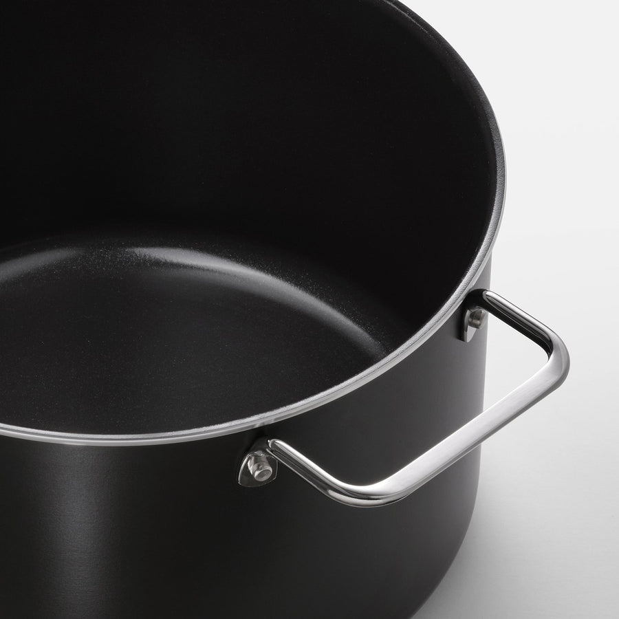 GULDÖRING pot with lid, non-stick coating stainless steel/black-grey, 5 l