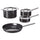 GULDÖRING 7-piece cookware set, non-stick coating stainless steel/black-grey