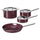 GULDÖRING 7-piece cookware set, non-stick coating stainless steel/dark red