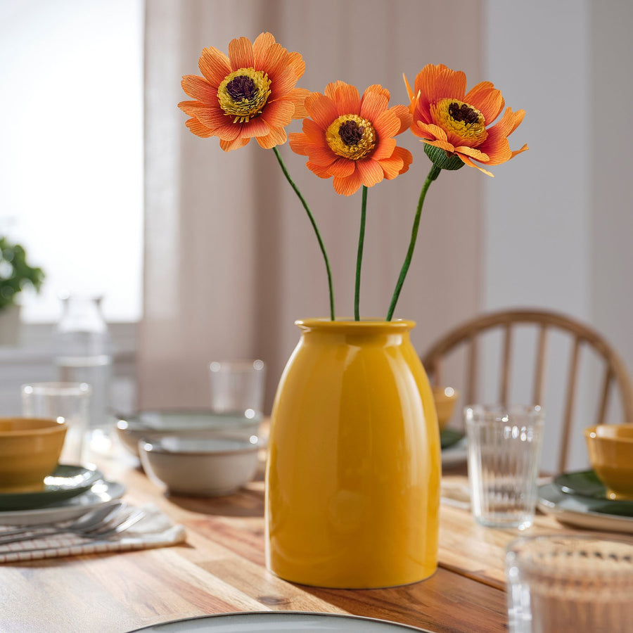 GULDSPETT artificial flower, paper/marigold orange, 50 cm