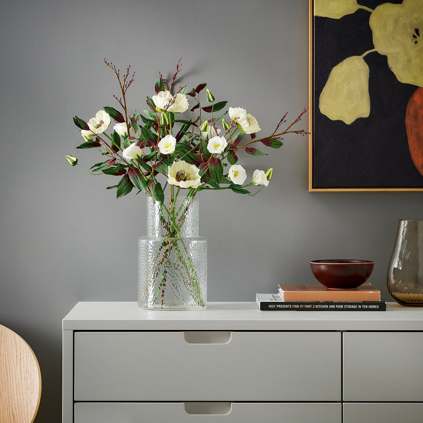 GULDSPETT artificial flower, paper/eucalyptus green, 50 cm