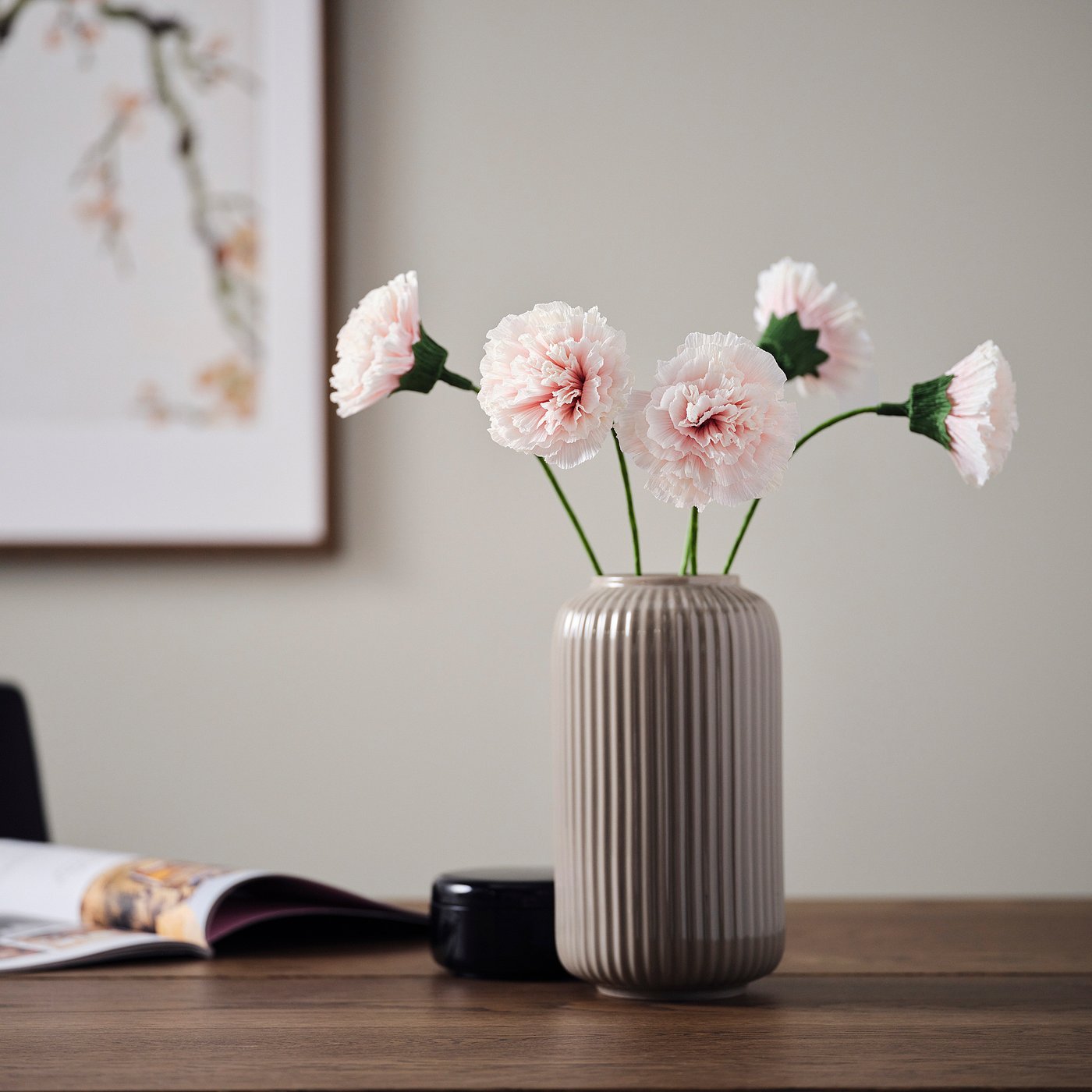 GULDSPETT artificial flower, paper/carnation white, 40 cm