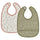 GULDVÄVARE bib, green/white, 38.5x27.5 cm, 2 pack