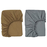 GULDVÄVARE fitted sheet for cot, dark yellow/blue, 60x120 cm, 2 pack