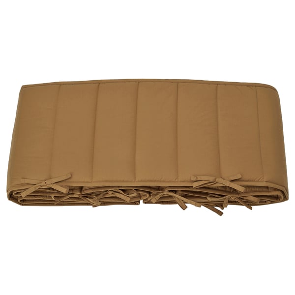 GULDVÄVARE bumper pad, dark yellow, 60x120 cm