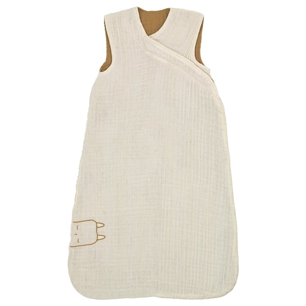 GULDVÄVARE sleep bag, beige/dark yellow, 0-6 months