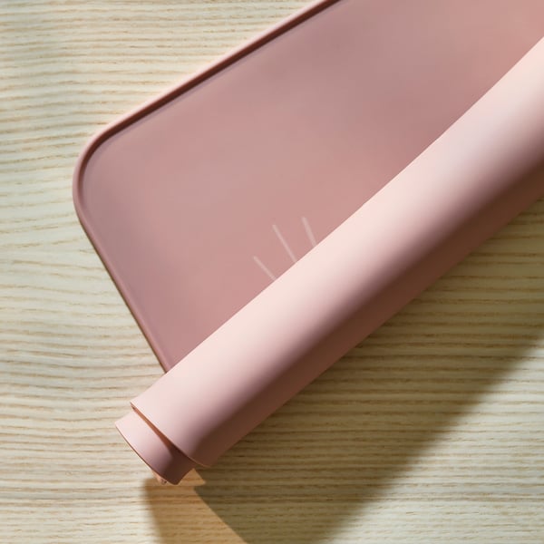 GULDVÄVARE place mat, pale pink, 30x40 cm