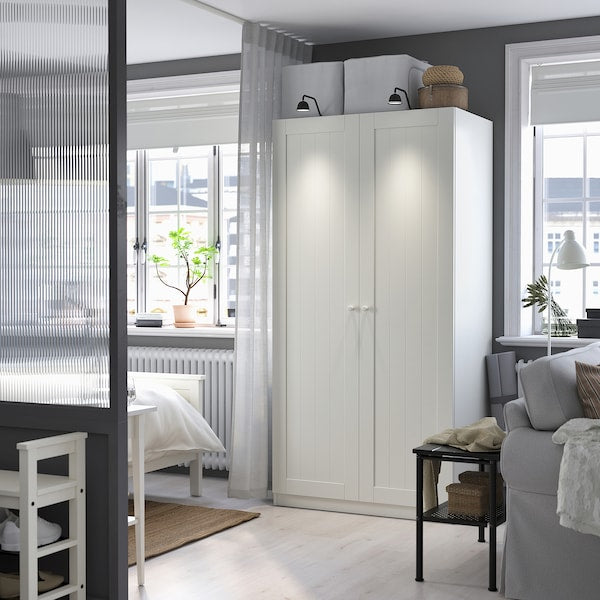 GULLABERG - Door with hinges, white, 50x195 cm