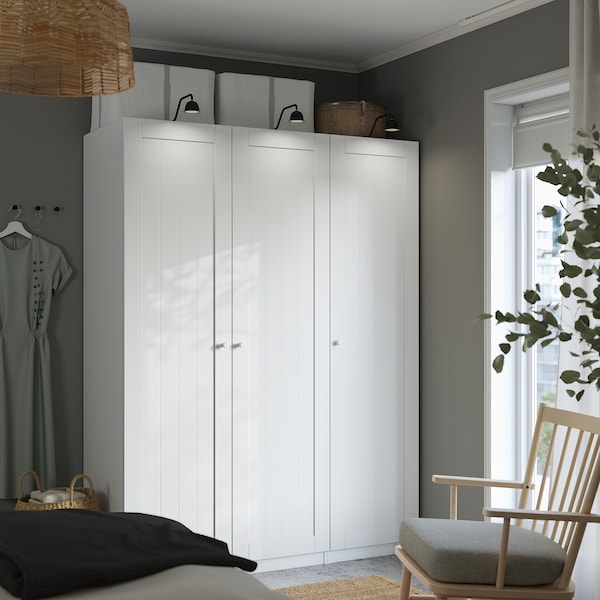 GULLABERG - Door with hinges, white, 50x195 cm