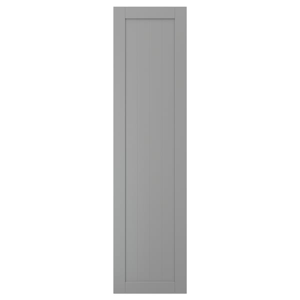 GULLABERG door with hinges, grey, 50x195 cm
