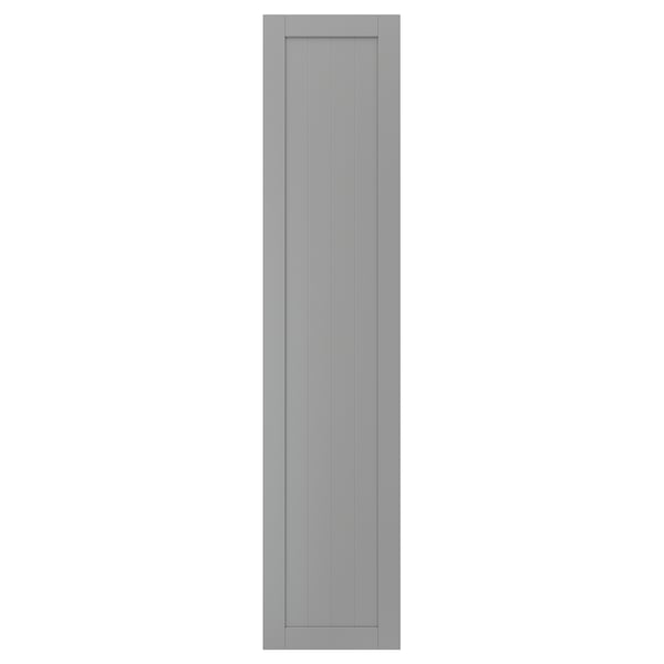 GULLABERG door with hinges, grey, 50x229 cm