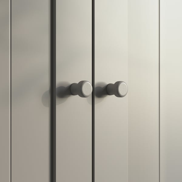 GULLABERG door with hinges, grey, 50x229 cm