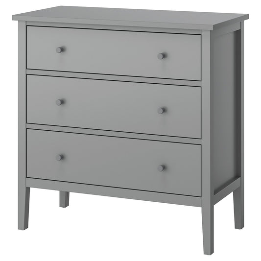 GULLABERG chest of 3 drawers, grey, 81x100x38 cm