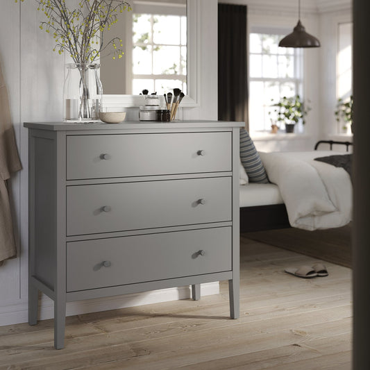 GULLABERG chest of 3 drawers, grey, 81x100x38 cm