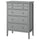 GULLABERG chest of 6 drawers, grey, 89x48x122 cm