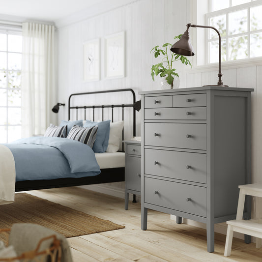 GULLABERG chest of 6 drawers, grey, 89x48x122 cm