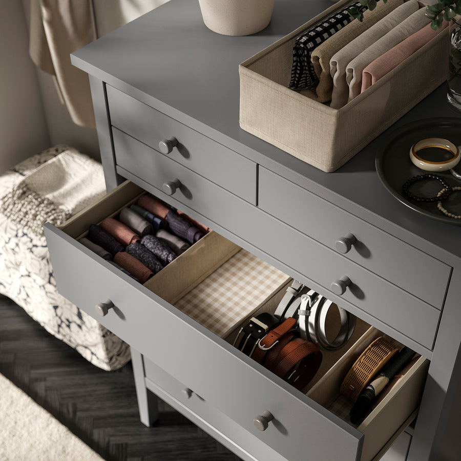 GULLABERG chest of 6 drawers, grey, 89x48x122 cm