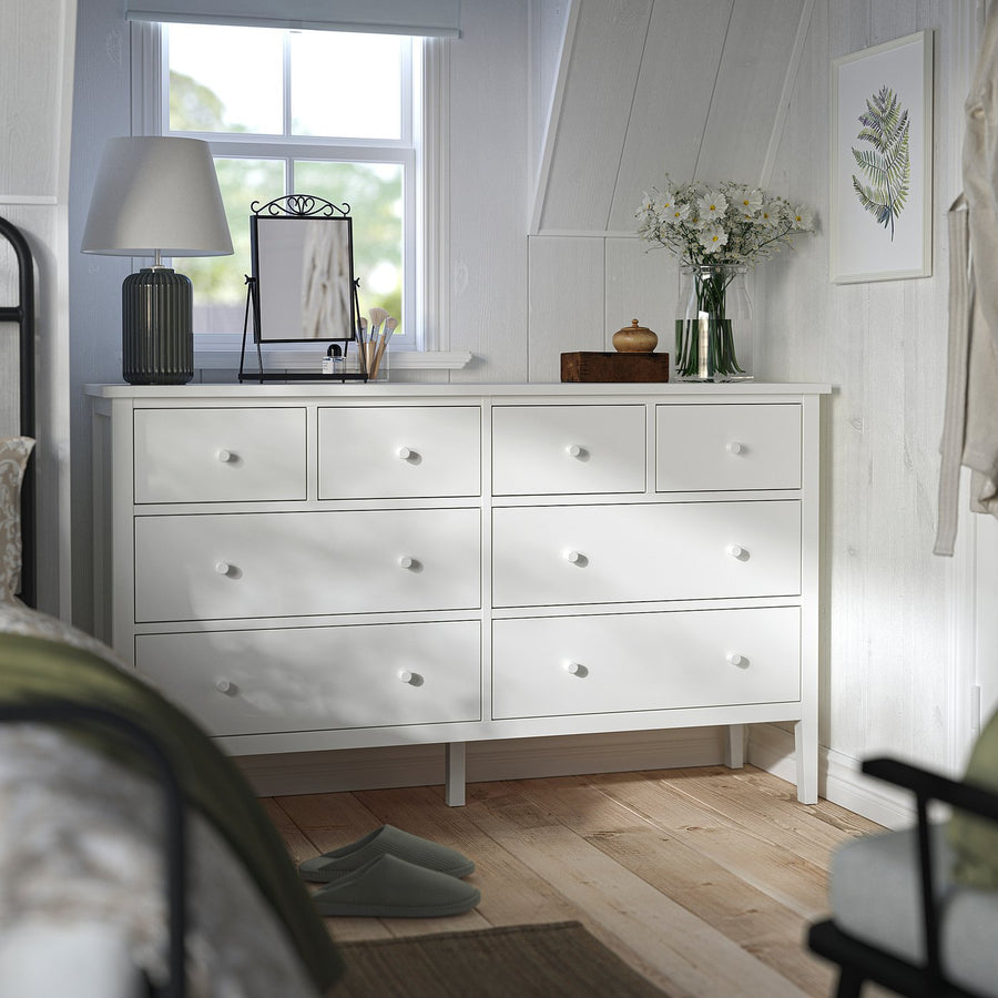 GULLABERG chest of 8 drawers, white, 168x48x100 cm