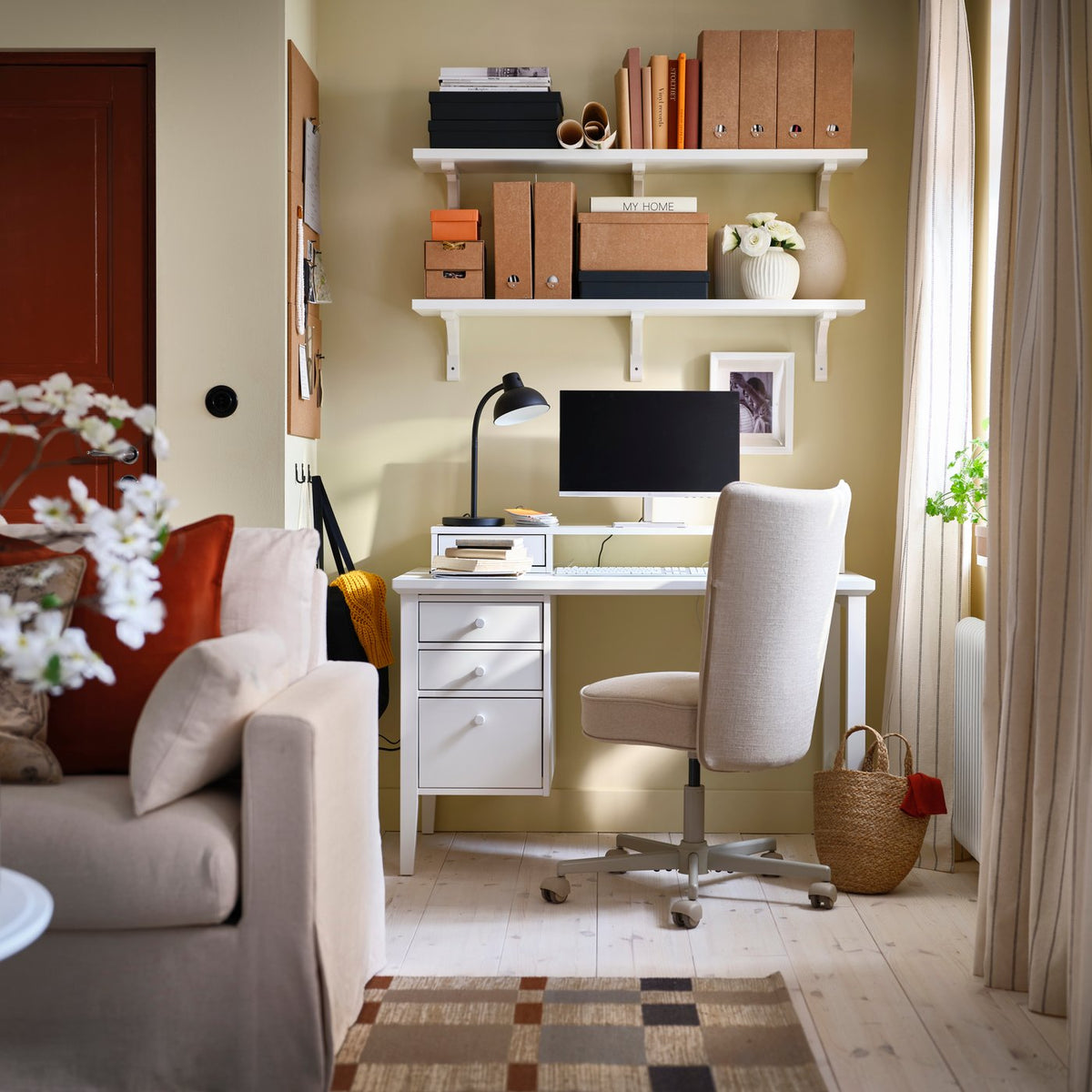 GULLABERG desk, white, 120x65x75 cm
