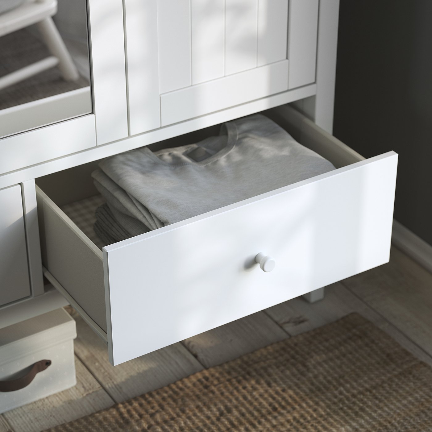 GULLABERG wardrobe, white, 128x64x201 cm