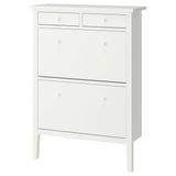 GULLABERG shoe cabinet with 2 compartments, white, 88x30x122 cm