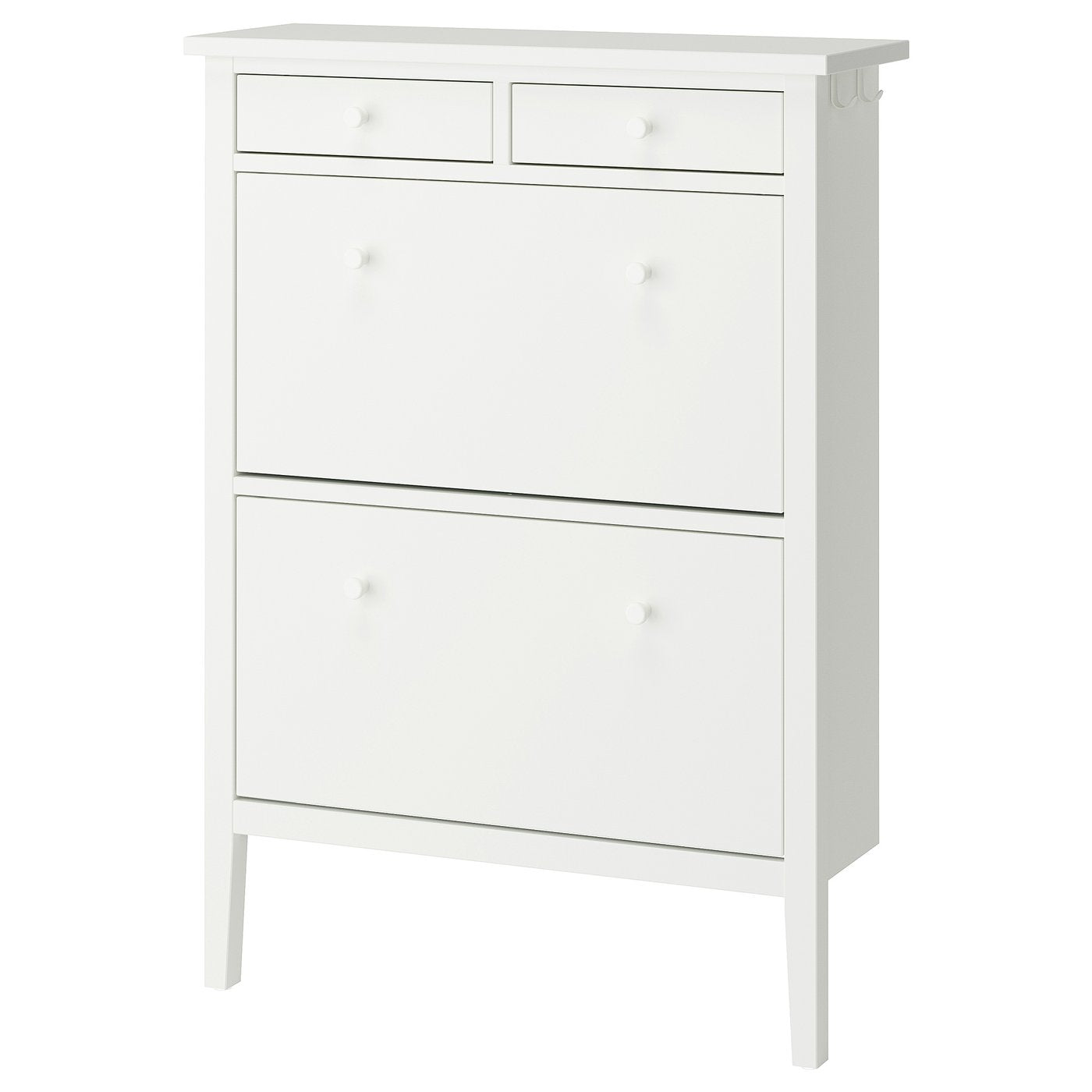 GULLABERG shoe cabinet with 2 compartments, white, 88x30x122 cm