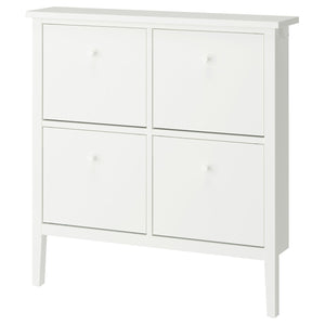 GULLABERG shoe cabinet with 4 compartments, white, 105x22x107 cm