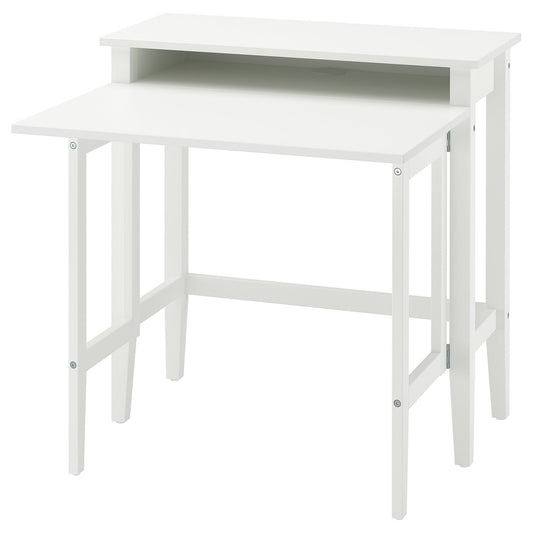 GULLABERG gateleg desk, white, 84x41/91x85 cm