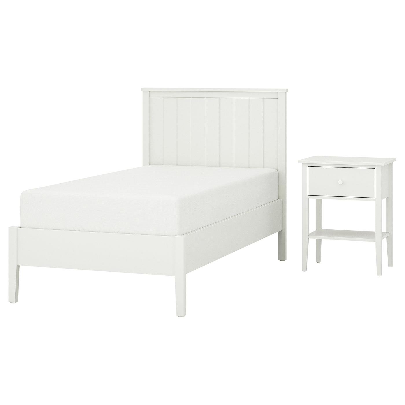 GULLABERG bedroom furniture, set of 2, white, 90x200 cm
