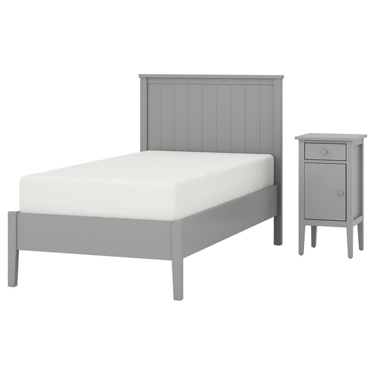 GULLABERG bedroom furniture, set of 2, grey, 90x200 cm
