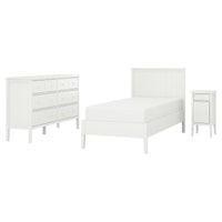 GULLABERG bedroom furniture, set of 3, white, 90x200 cm