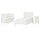 GULLABERG bedroom furniture, set of 3, white, 90x200 cm