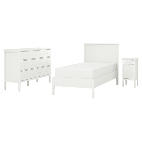 GULLABERG bedroom furniture, set of 3, white, 200x90 cm