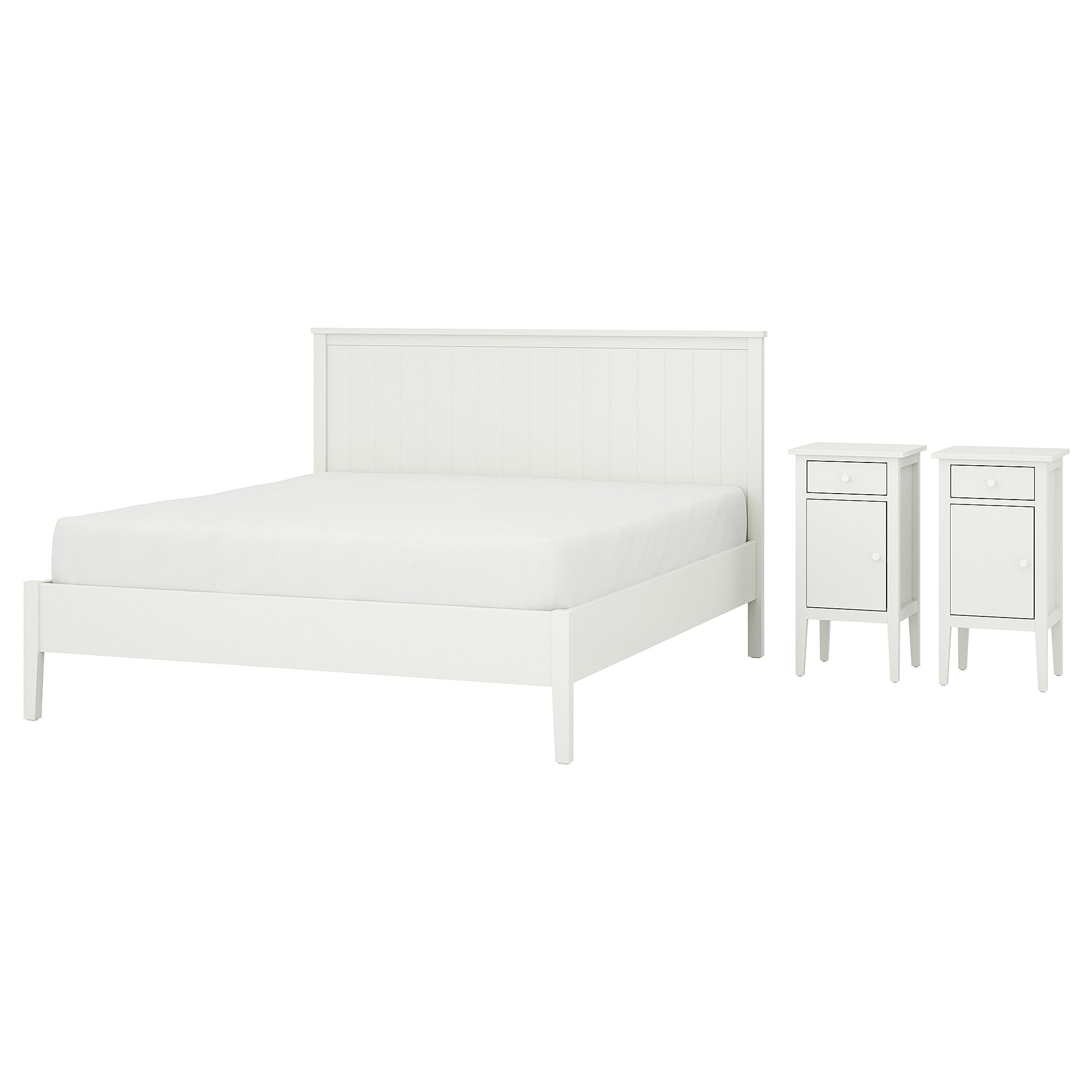 GULLABERG bedroom furniture, set of 3, white, 140x200 cm
