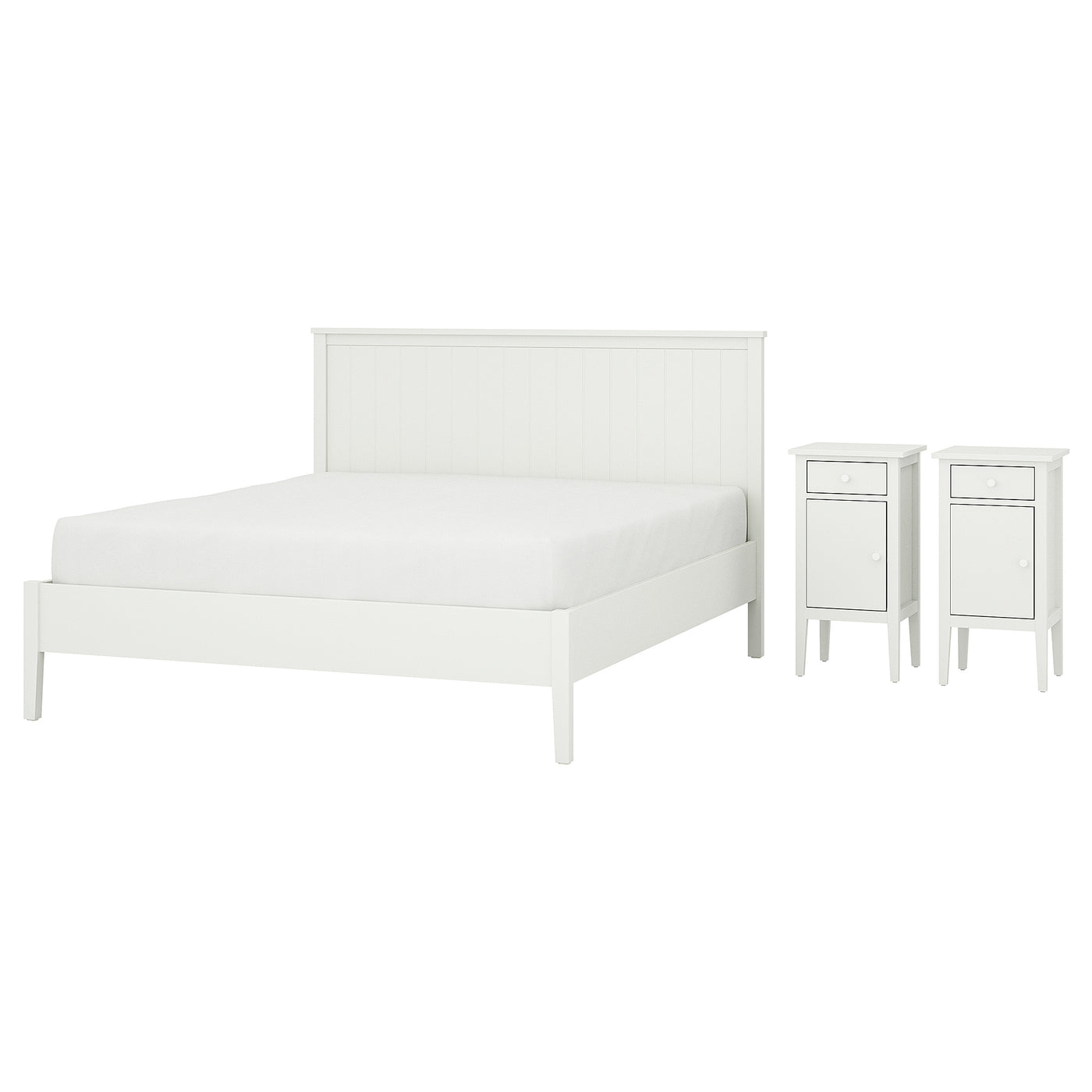 GULLABERG bedroom furniture, set of 3, white, 160x200 cm