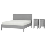 GULLABERG bedroom furniture, set of 3, grey, 160x200 cm