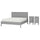 GULLABERG bedroom furniture, set of 3, grey, 160x200 cm