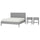 GULLABERG bedroom furniture, set of 3, grey, 140x200 cm