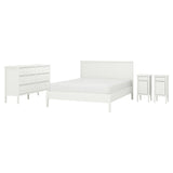 GULLABERG bedroom furniture, set of 4, white, 140x200 cm